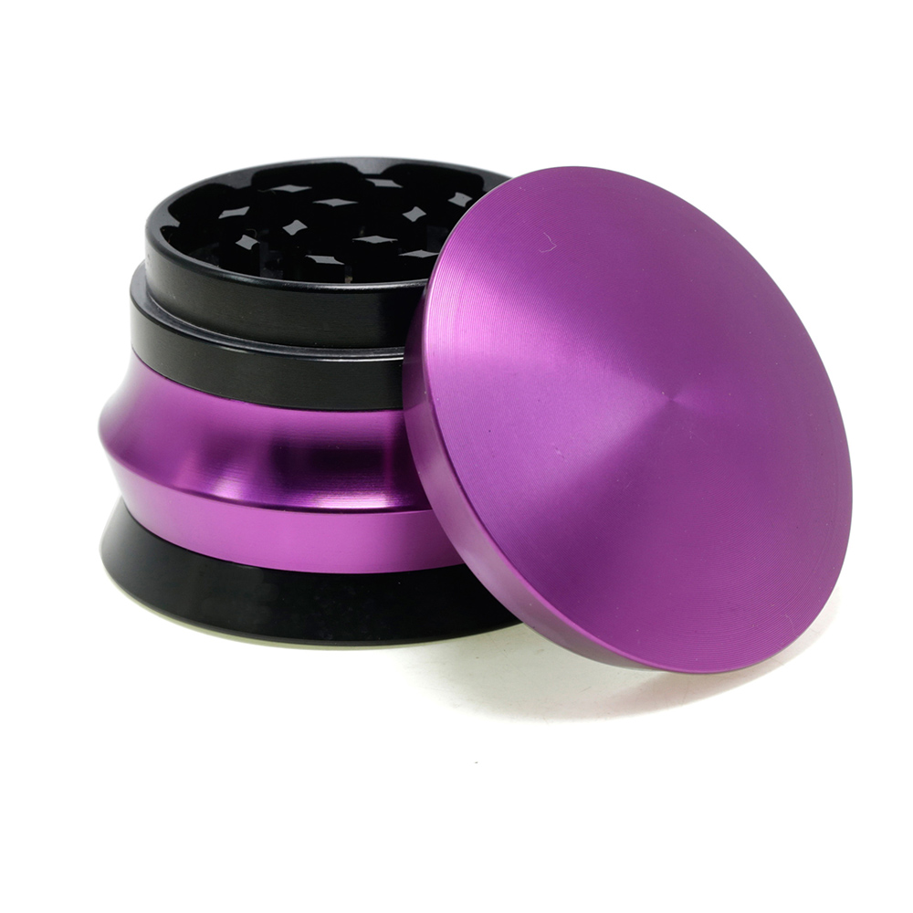 Herb Grinder Yoyo Type Convex Surface With A Diameter Of 63Mm Aluminum Alloy Four Layer Cigarette Grinder, Cigarette Holder 