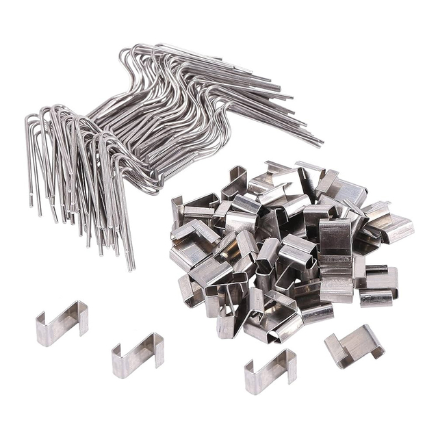  Greenhouse Glazing Clip Stainless Steel 304/301 W Type Clips Kit