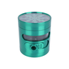 Electric Herb Grinder 63Mm Zinc Alloy Lightning Smoke Grinder, Four Layer Metal Smoke Grinder With Light