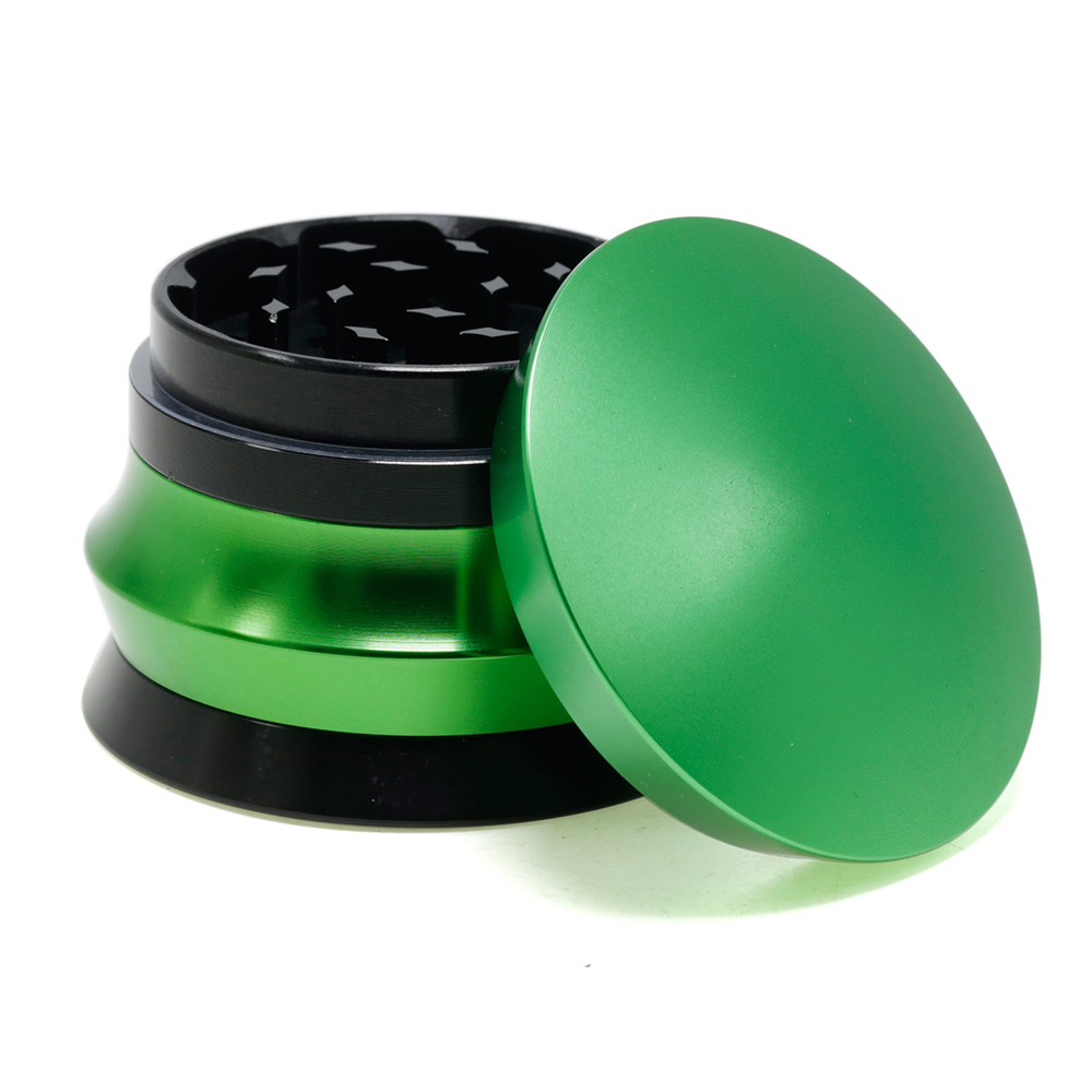 Herb Grinder Yoyo Type Convex Surface With A Diameter Of 63Mm Aluminum Alloy Four Layer Cigarette Grinder, Cigarette Holder 