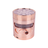 Electric Herb Grinder 63Mm Zinc Alloy Lightning Smoke Grinder, Four Layer Metal Smoke Grinder With Light