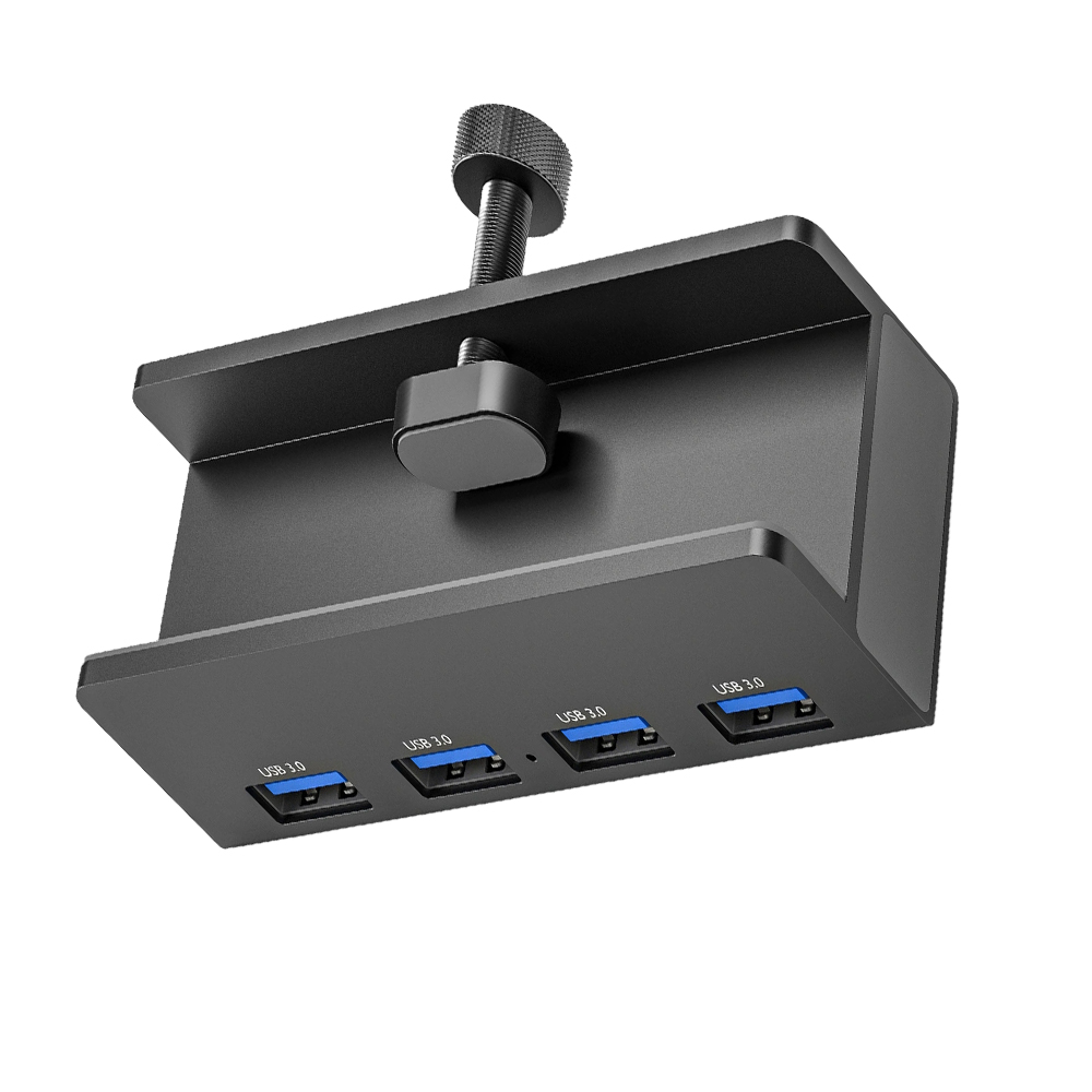  Desktop Laptop Computer High Speed USB Data HUB Multifunction Aluminum Clip-type External 4 Ports USB 3.0 HUB 