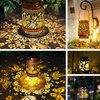 Solar courtyard hummingbird wrought iron outdoor hollow lanterns waterproof projection garden decorative balcony hanging lights for Mothers Day Gifts