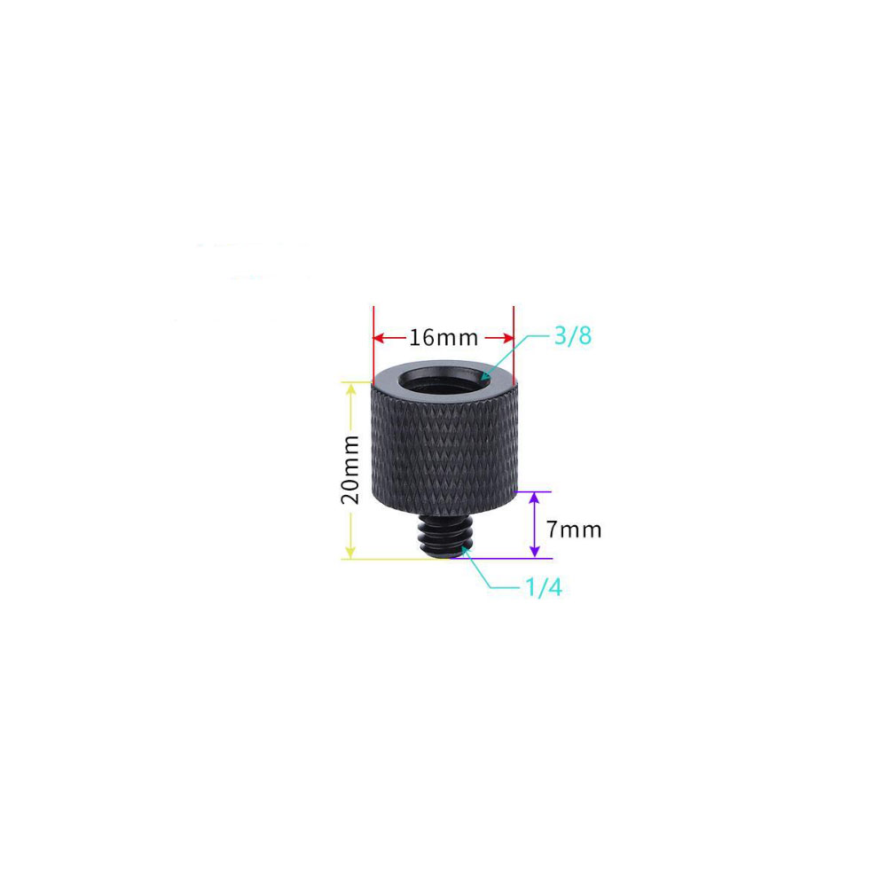 Custom Microphone Adapter Screw 5/8" Female to 3/8" Male Thread Screw M6 Mount Adapter Microphone Stand Tripod Plate Flash Light Bracket Converter