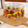 Home Kitchen Family Gatherings Party Grill Accessory Dishwasher Safe Stackable Stainless Kabob Racks 12/24-string Needle Barbecue Grill