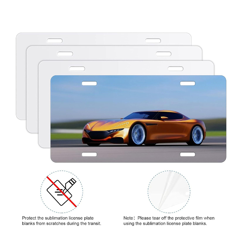 Wholesale Custom Laser-Cut License Plate Blanks Sublimation Aluminum Plates Custom Logo Printed Metal Car Tags for Commercial Vehicles/Motorcycles