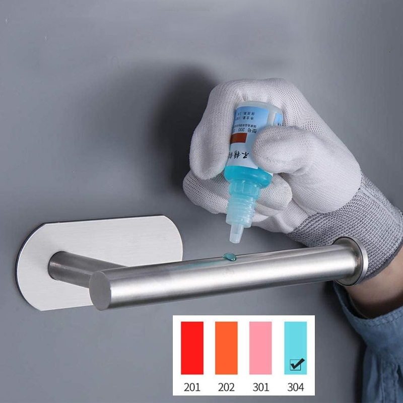 Eco-Friendly Adhesive/Drilling Toilet Holder Recycled Stainless Steel Bathroom Organizer 304 Stainless Steel TP Paper Holder 