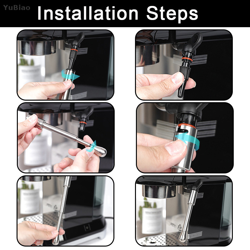 Steam Nozzle Tip Spout 4 Hole Coffee Espresso Machine 304 Stainless Steel Coffee Maker Steam Nozzle Milk Foam Spout Replacement