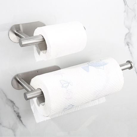 Eco-Friendly Adhesive/Drilling Toilet Holder Recycled Stainless Steel Bathroom Organizer 304 Stainless Steel TP Paper Holder 