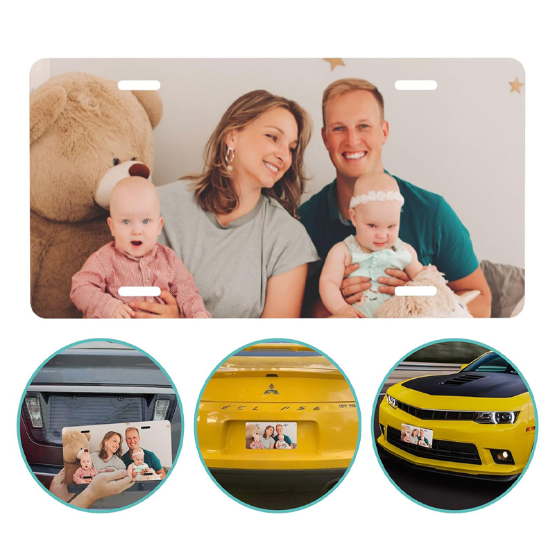 Wholesale Custom Laser-Cut License Plate Blanks Sublimation Aluminum Plates Custom Logo Printed Metal Car Tags for Commercial Vehicles/Motorcycles