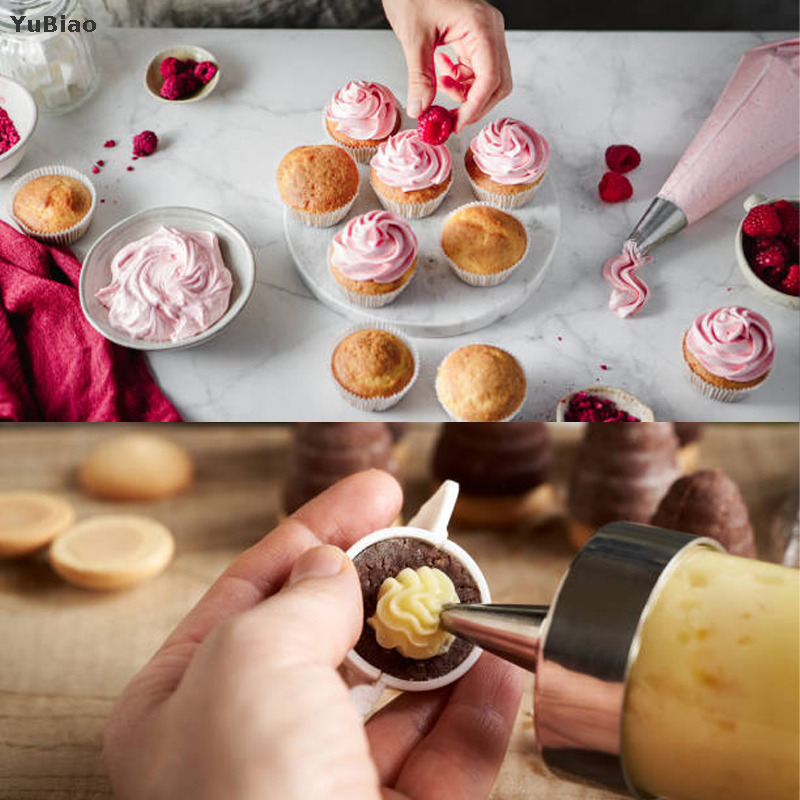 Baking Tools Household 24 Piece Professional Piping Tips Food Grade 304 Stainless Steel Cake Nozzles for Party Gift Cake/Cookie/Baker/Baby Decorating