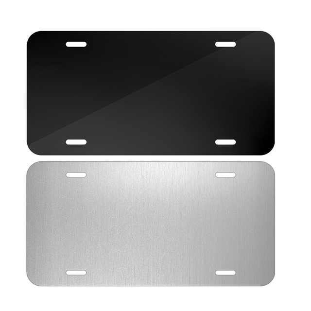 Wholesale Custom Laser-Cut License Plate Blanks Sublimation Aluminum Plates Custom Logo Printed Metal Car Tags for Commercial Vehicles/Motorcycles
