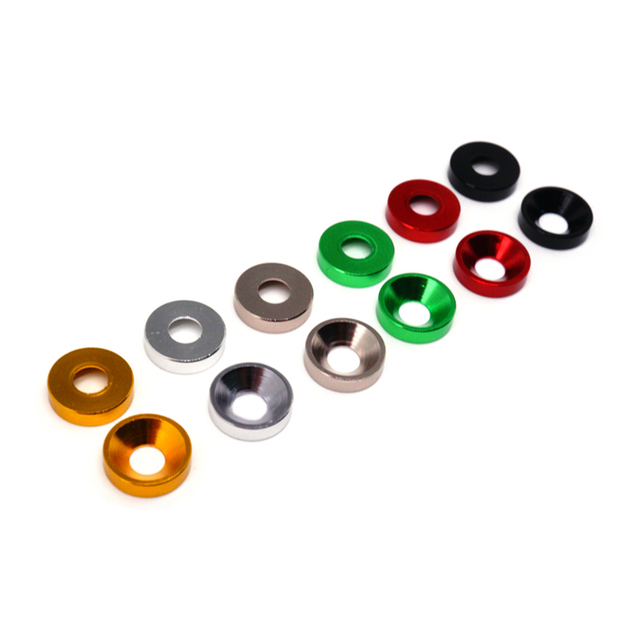 Custom Countersunk Washers Dish M3 (Anodized Aluminum）M6 stainless steel countersunk washer