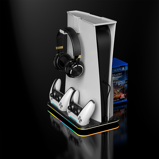 Manufacturing Factory Directly Controller Charger LED Dock Cooler For Sony PS5 Playstation 5 PS Play Station Console Support Base Game Stand Gaming Accessories