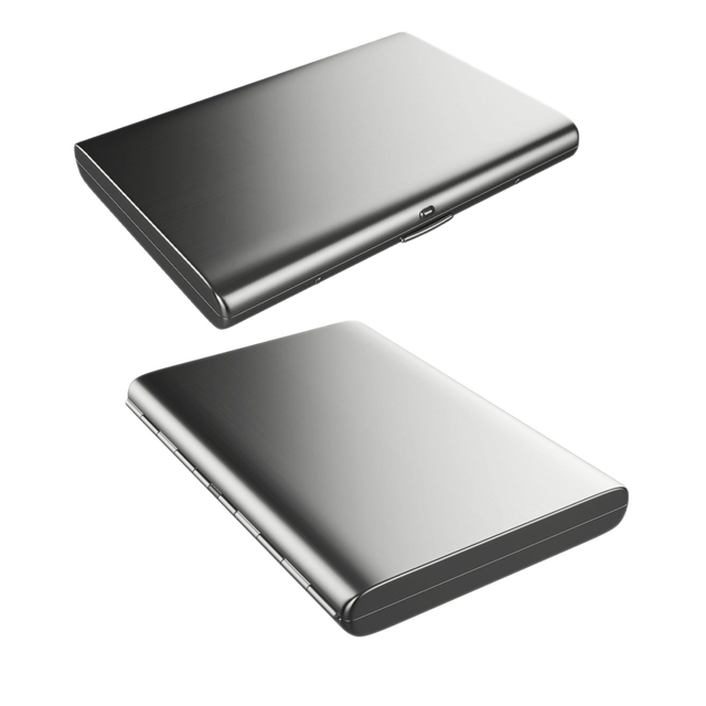 Slim Metal Slider Cigarette Storage Case Aluminum Alloy Box Packaging Custom Metal Cigarette Holder Boxes