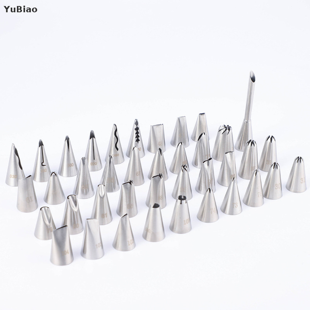 Baking Tools Household 24 Piece Professional Piping Tips Food Grade 304 Stainless Steel Cake Nozzles for Party Gift Cake/Cookie/Baker/Baby Decorating