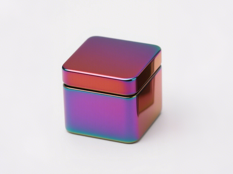 Square outline, rainbow gradient surface, covering red, purple and blue, shining and layered, full of trendy sense.