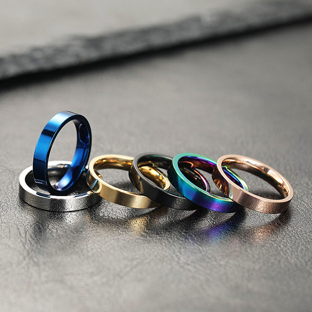 Basic Tungsten Ring Men's 1mm 2mm 4mm 6mm 7mm 8mm 9mm 10mm 11mm 12mm 13mm Titanium Steel Wedding Band Matte Brushed Finish Silver Black Gold Ring