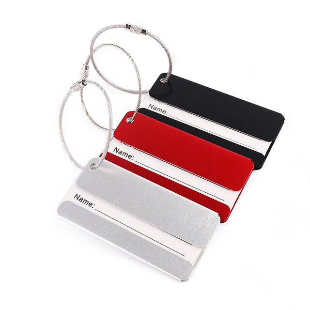 Minimalist Anodized Aluminum Sheet Laser Engraving Custom Recycled Blank Travel Card Holder Hall Pass Accessories Slim Metal Passes Boarding Pass Protector Safe Frequent Flyer Gift with Texture