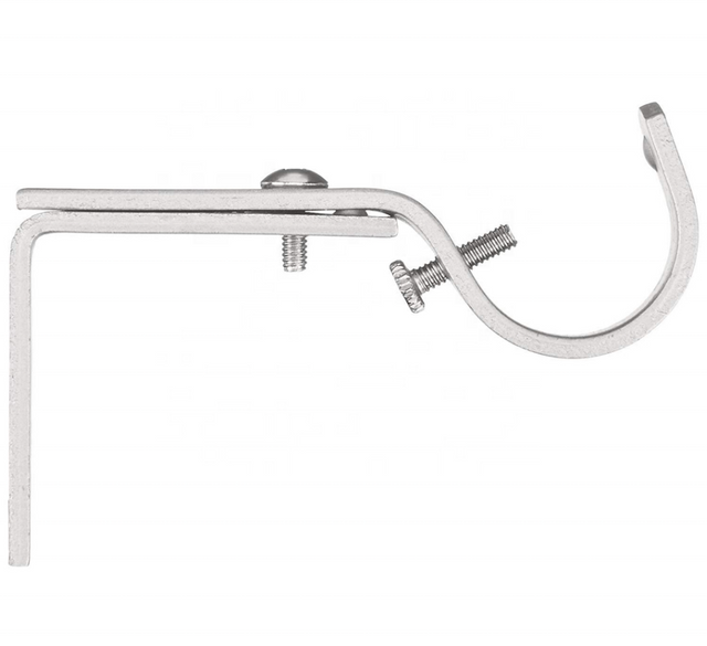 Custom Stainless Steel Home Holder Adjustable DIY Fixed Hanging Metal Structure Curtain Rod Bracket Hook Window Accessories