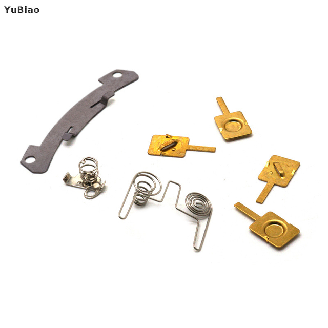 Metal AA AAA Negative to Positive Conversion Spring Contact Battery Holder Springs Contact Plate Replacement for Wall Clocks Ham Radio Kids Toys