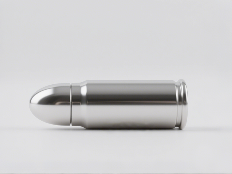 Silver box in bullet shape, mirror-smooth surface, flowing curves, unique design with impact.
